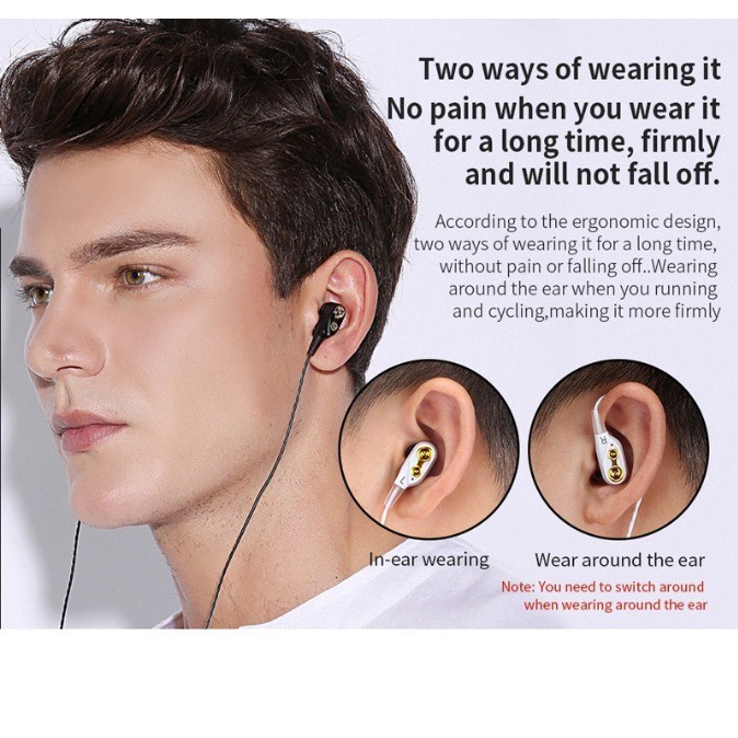 Qkz 3.5 มม.4d สเตอริโอเบส Dual สเตอริโอ HiFi หูฟังพร้อมไมโครโฟนสําหรับ xiaomi โทรศัพท์ทั้งหมด