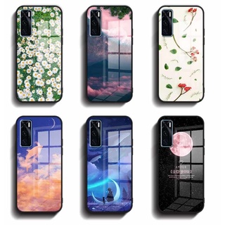 เคสกระจกนิรภัย แบบแข็ง ขอบซิลิโคนนิ่ม คุณภาพสูง สําหรับ VIVO V2022 V2020 V20 SE