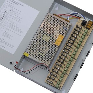 Mastersat กล่องรวมไฟ 18 Ch. 12V 15A สำหรับกล้องวงจรปิด 8 จุด ไม่ต้องใช้ อแดปเตอร์ Switching Power Supply