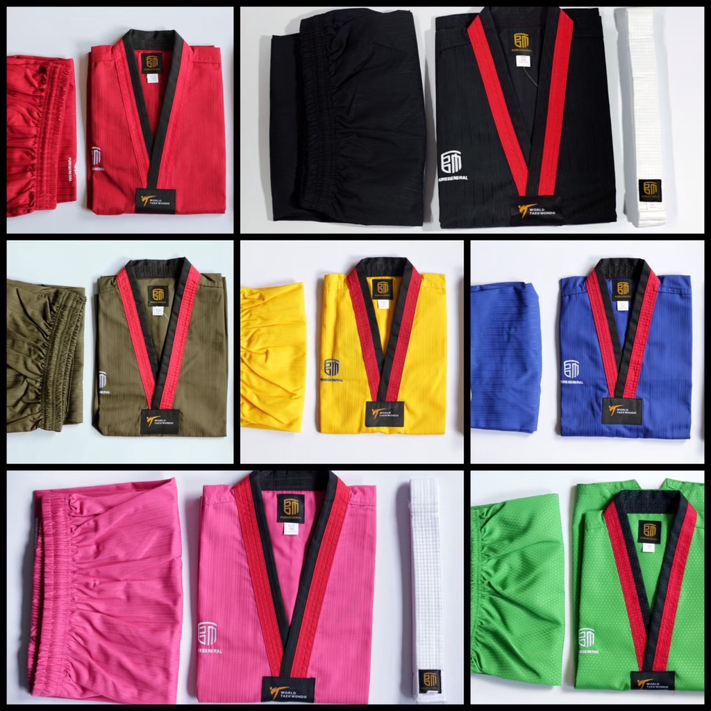 ชุดเทควันโด TAEKWONDO (ชุดสี)ใส่ฝึกซ้อม