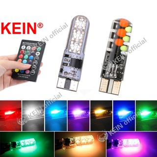 Kein หลอดไฟอ่านหนังสือ T10 RGB LED W5W 194 5050 SMD 12V COB RGBW สําหรับติดภายในรถยนต์