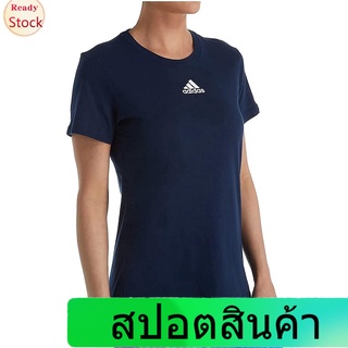 Adidasเสื้อยืดแขนสั้น Adidas Womens Amplifier Cotton Short Sleeve Crew Neck Tee 12HL AdidasShort sleeve T-shirts