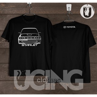 เสื้อยืด พิมพ์ลายรถยนต์ Toyota Starlet EP82