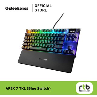 SteelSeries คีย์บอร์ดเกมมิ่ง RGB รุ่น Apex 7 TKL (Blue Switches)