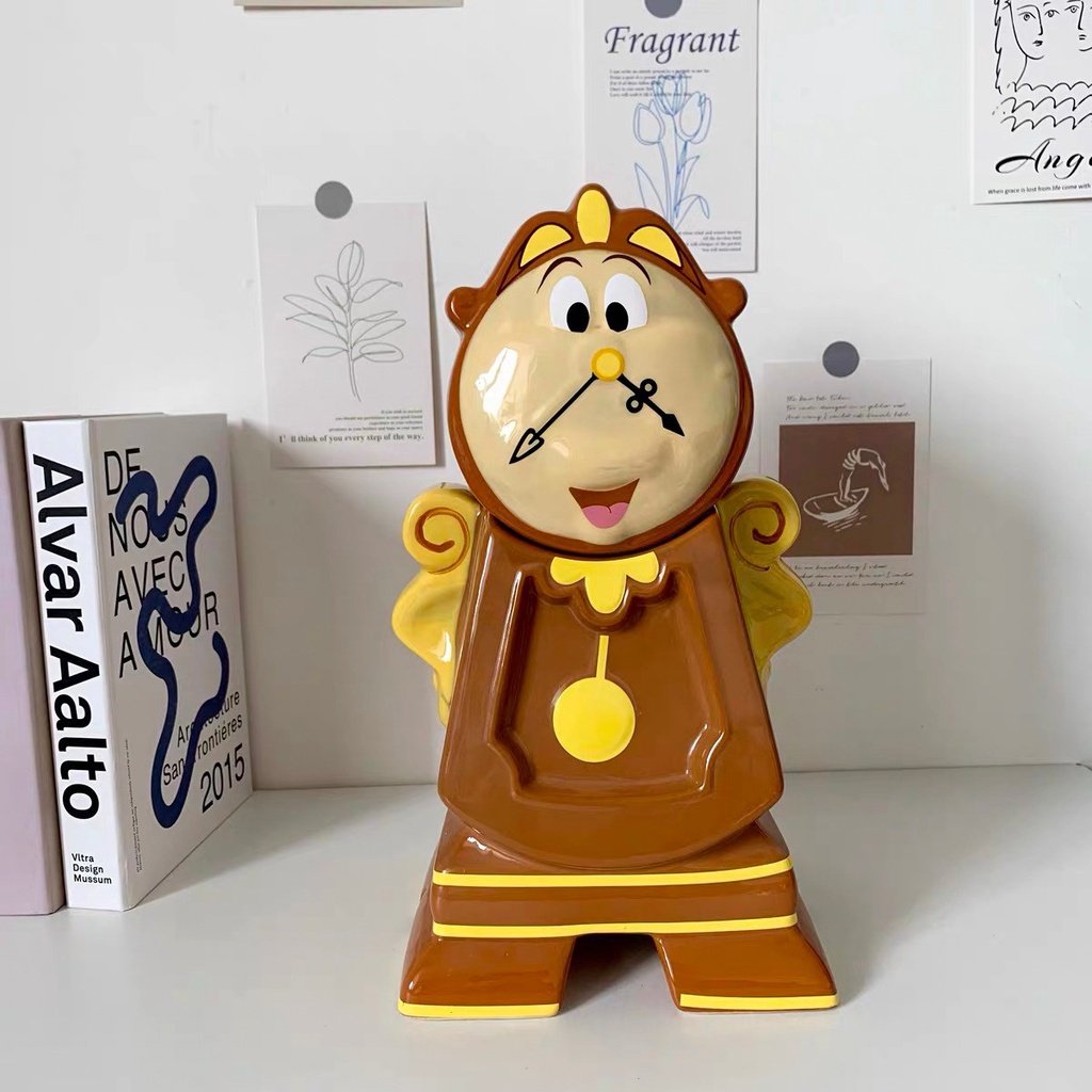 พร้อมส่ง🕰️MM กล่องเก็บของ Cogsworth ที่เก็บของ Beauty and The Beast ของแต่งบ้าน น่ารักๆ clock นาฬิกา