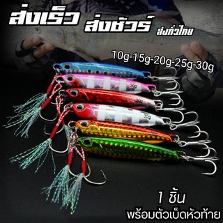 ราคาเหยื่อไมโครจิ๊ก10g-30g 1ชิ้น (พร้อมตัวเบ็ด + เบ็ดสามทาง) ไมโครจิ๊ก เหยื่อไมโครจิ๊ก Micro jig เหยื่อจิ๊ก เหยื่อตกปลา R8