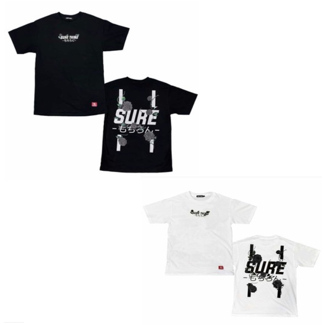 Sure thing เสื้อยืด คอกลม black rose