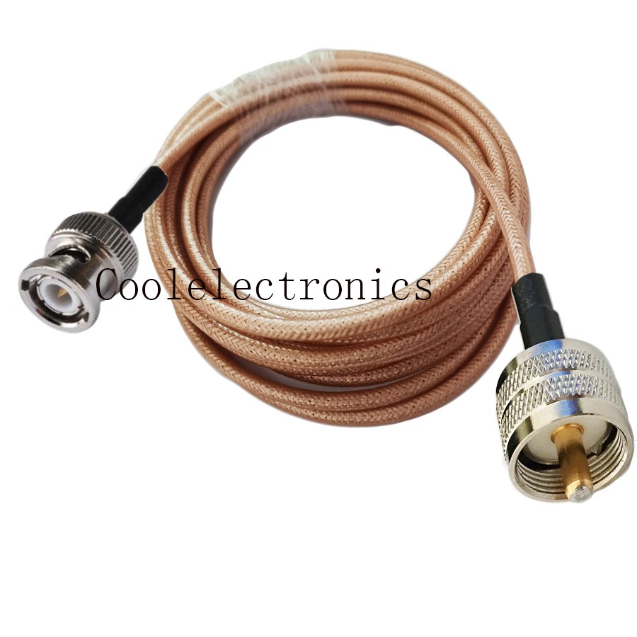 Bnc สายเคเบิ้ลทองแดง 50Ohm 10/15/20/30/50 ซม. 1/2/3/5 ม. สําหรับ Uhf Pl259 Rg400 #0