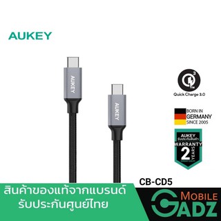 AUKEY สายชาร์จ Type C to Type C Cable สายชาร์จไนล่อนถัก ความยาว 1 เมตร Fast Charge รุ่น CB-CD5