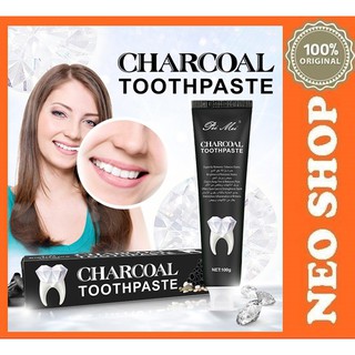 NEOSHOP ยาสีฟันสมุนไพรชาโคล Peimei CHARCOAL*หลอดดำ รูปฟัน Peimei CHARCOAL ยาสีฟันฟันขาว ระงับกลิ่นปาก ดีเเลเหงือก Peimei