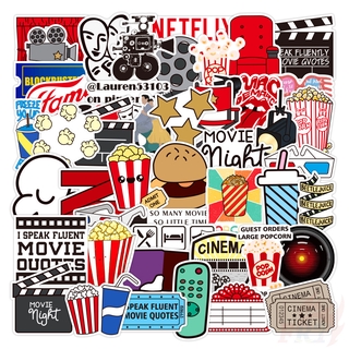 50Pcs/Set ❉ Movie Party - Cinema &amp; Popcorn สติ๊กเกอร์ ❉ DIY Fashion Mixed Waterproof Doodle Decals สติ๊กเกอร์