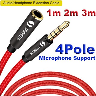 สาย ออดิโอ Aux Extension Cable Audio Cable jack 3.5mm male to female Stereo for Phones, Headphones, Speakers, MP3 Player