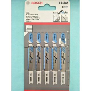 BOSCH ใบเลื่อยจิ๊กซอ (5ใบ/1PACK) T118A