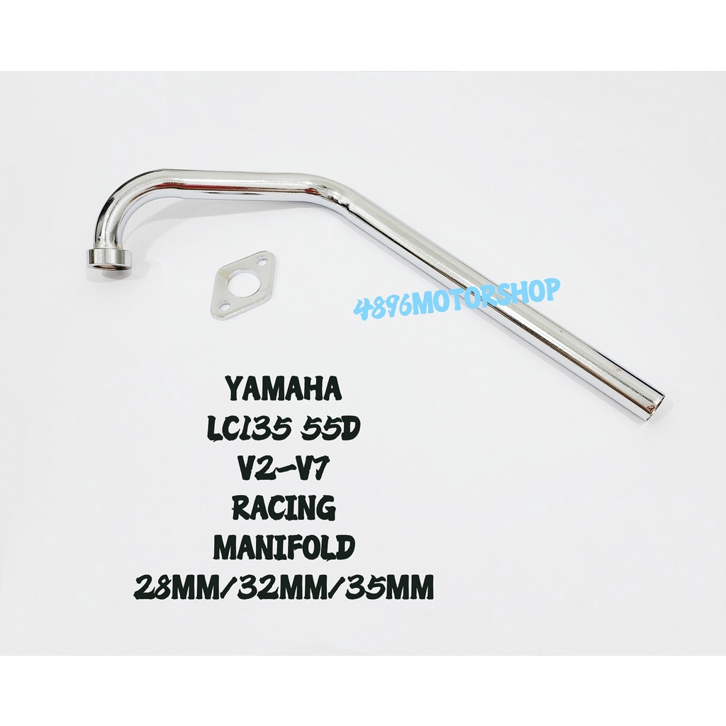 RACING MANIFOLD เหล็ก Y15ZR V1 V2 LC135 V1 V2 V3 V4 V5 V6 V7 55D 55C 4S 5S LC Y15 28 มม.32 มม.35 มม.