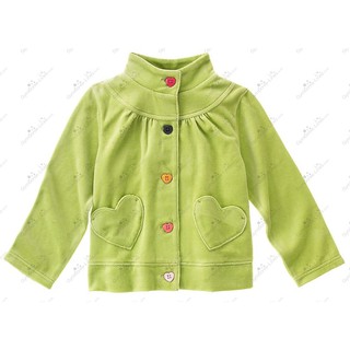 พร้อมส่ง Gymboree Heart Button Velour Cardigan ไซส์ S [5-6ปี] (สินค้านำเข้าจาก USA)