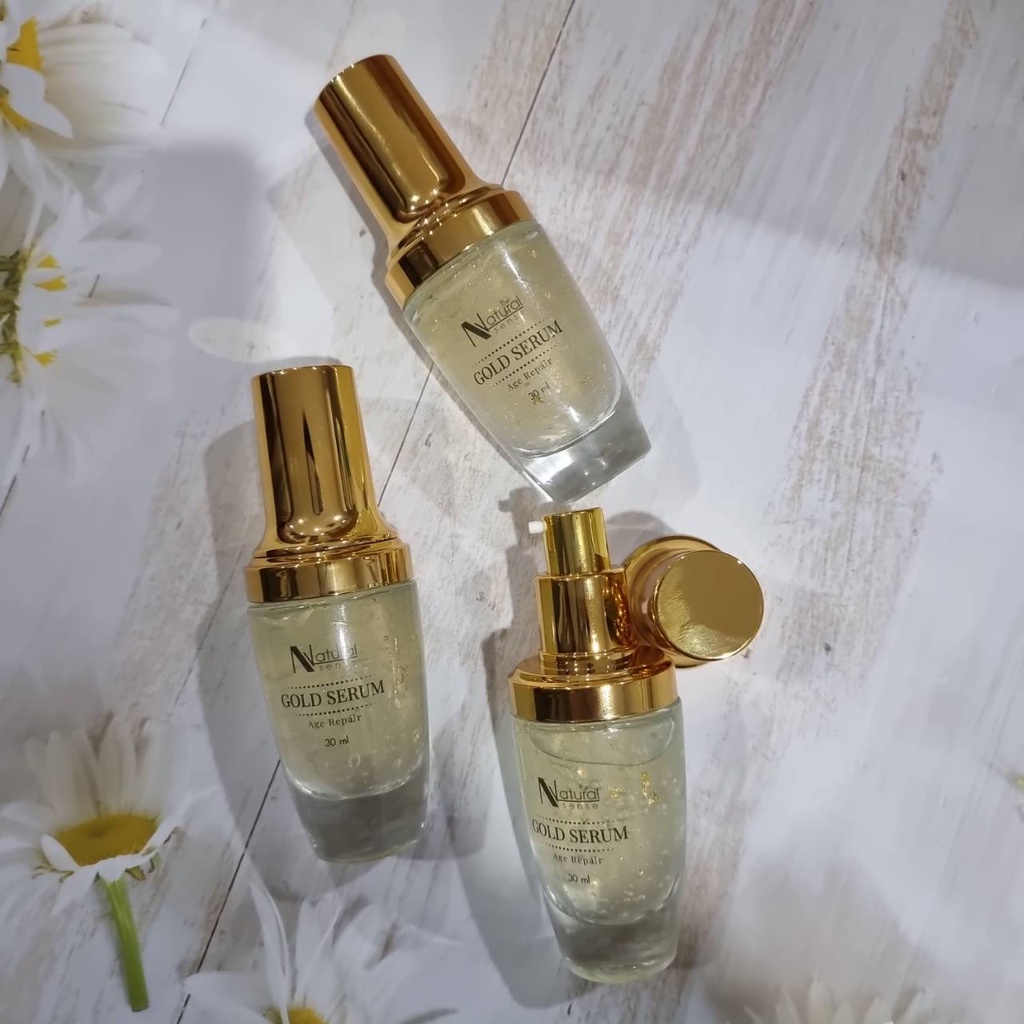 เซรั่มทองคำ24k ลดฝ้า ลดริ้วรอย ปรับผิวกระจ่างใส ผสมโสมเกาหลี (30ml) Gold Ginseng Serum Natural Sense ราคา ถูกที่สุด ดีลบีเคเค แกลเลอรีภาพที่ 3