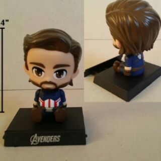 ตุ๊กตาหัวโยก ด้านในเป็นสปริง ไว้ติดหน้ารถ  ไว้วางมือถือ ได้คะ ลาย อเวนเจอร์ Avengers Captain America กัปตันอเมริกา