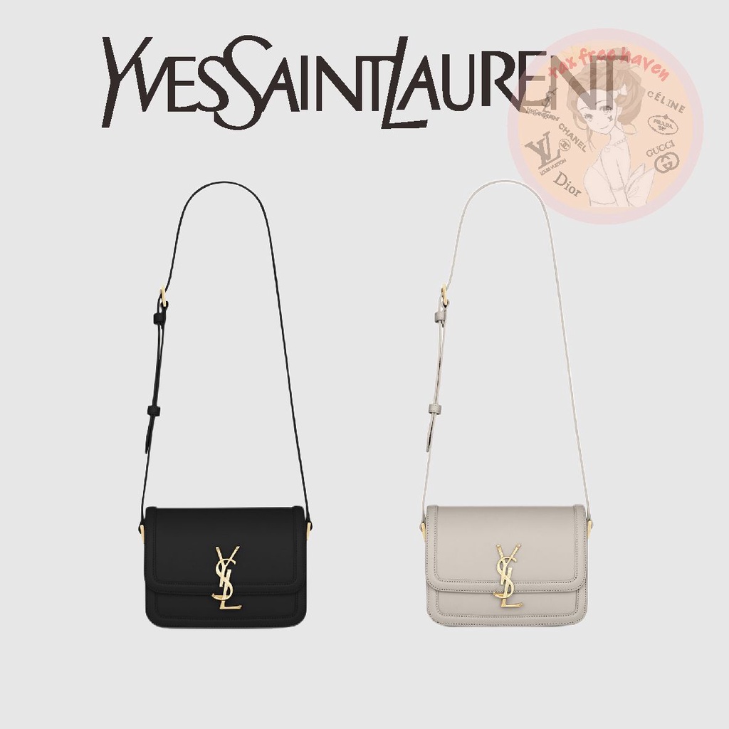 ราคาต่ำสุดของ Shopee 🔥 ของแท้ 100% 🎁 Yves Saint Laurent แบรนด์ใหม่ SOLFERINO กระเป๋าสะพายผ้าใบขนาดเล็ก BOX กระเป๋าสะพายห