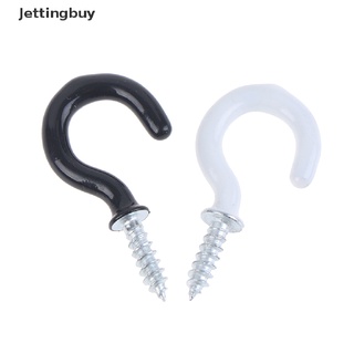 [Jettingbuy] ใหม่ ตะขอแขวนแก้วน้ํา ติดเพดาน แบบสกรู 10 ชิ้น