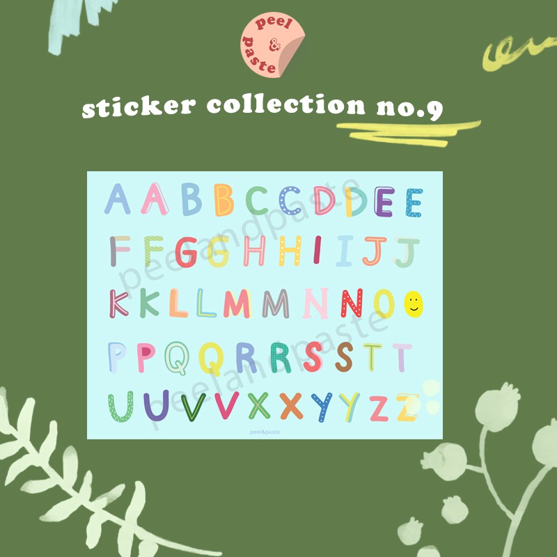 Alphabet sticker