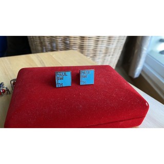 Blue metal Cufflink for men