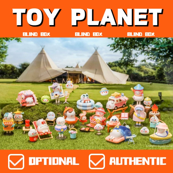 [TOY Planet] ของเล่นตุ๊กตา POP MART Popmart ART TOY BOBO&amp;COCO น่ารัก สําหรับตั้งแคมป์
