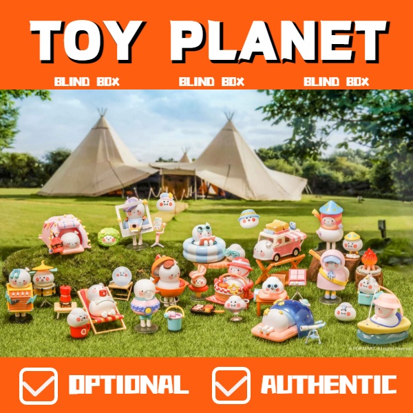 [TOY Planet] ของเล่นตุ๊กตา POP MART Popmart ART TOY BOBO&COCO น่ารัก สําหรับตั้งแคมป์