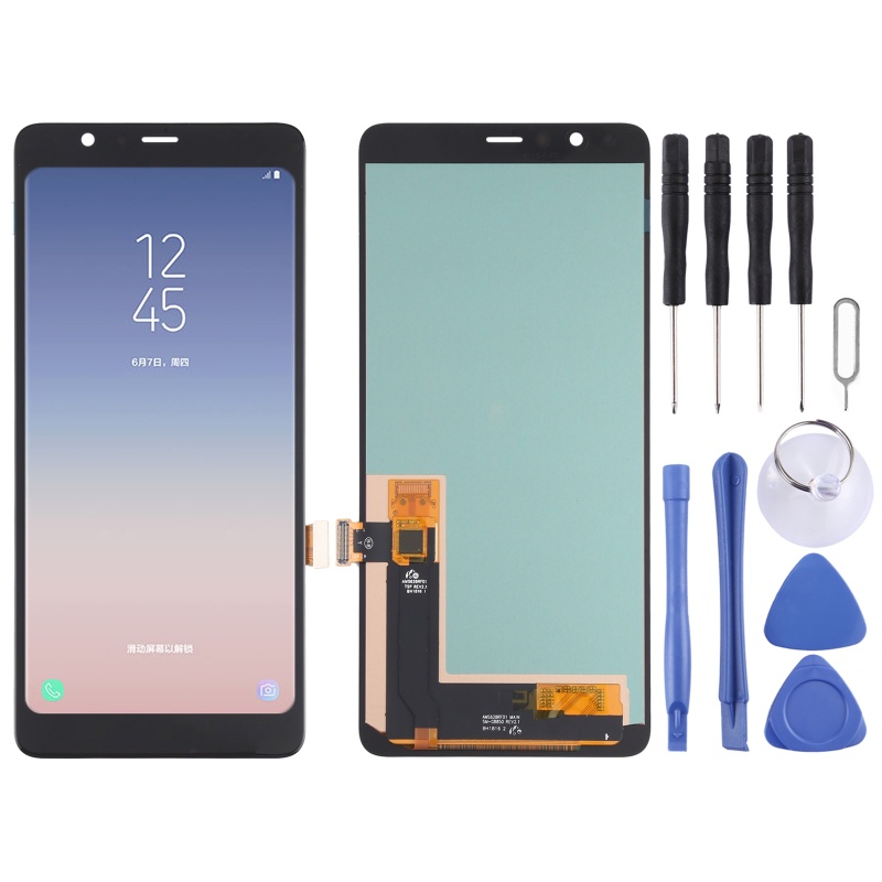 มาใหม่อะไหล่วัสดุ OLED หน้าจอ LCD และ Digitizer Full Assembly สําหรับ Samsung Galaxy A8 Star SM-G885