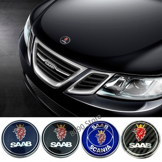 สติกเกอร์โลโก้สัญลักษณ์ ด้านหน้า และด้านหลัง 68 มม. สําหรับ SAAB 900 93 9000