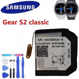 แบตเตอรี่Samsungเกียร์S2 คลาสสิกSM-R720 R720 R732 สมาร์ทนาฬิกา 250mAhแบตเตอรี่ทดแทนEB-BR720ABE