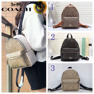 🎄พร้อมส่ง🌟Coach ใหม่ กระเป๋าเป้สะพายหลังแฟชั่นสตรีขนาดเล็ก กระเป๋านักเรียน กระเป๋าสะพายทุกจุด 58315