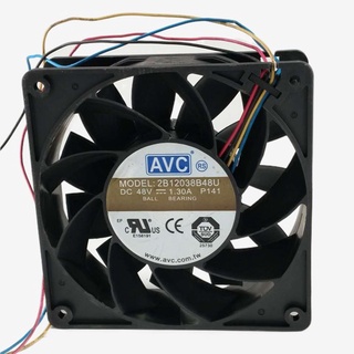 พัดลมระบายความร้อนเซิร์ฟเวอร์ AVC 2B12038B48U DC48V 1.3A 12038 12 ซม.