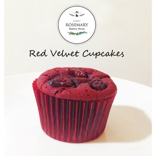 🧁🍒เรดเวลเวทครีมชีส มินิคัพเค้ก/ Red Velvet Mini Cupcake - CUPCAKE001 3.5cm*สั่งขั้นต่ำ 8 ชิ้น