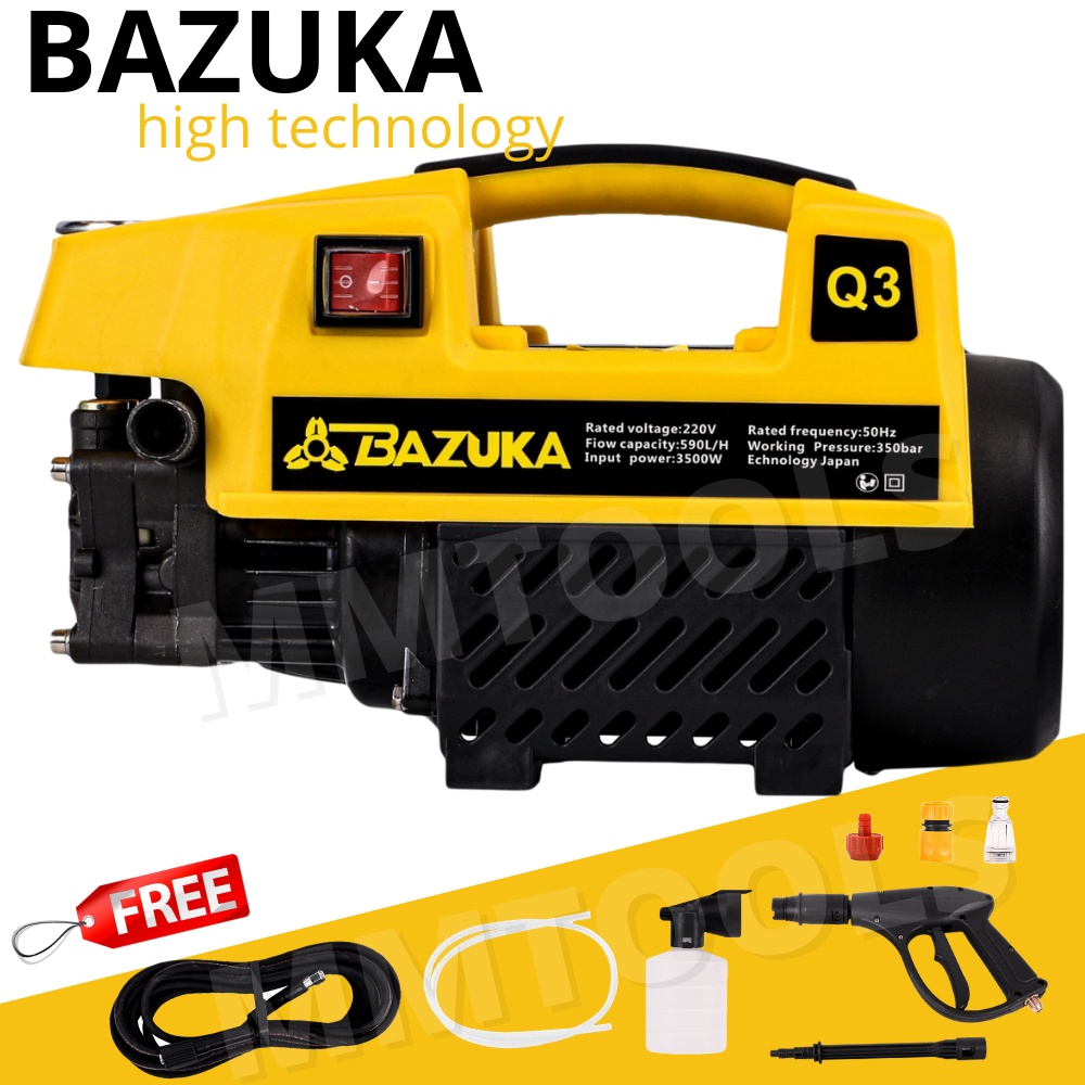 เครื่องฉีดน้ำแรงดันสูง 350 บาร์ NEW BAZUKA เครื่องฉีดน้ำ ปั๊มฉีดน้ำ ปั๊มน้ำแรงดัน ดูดน้ำจากถังหรือต่