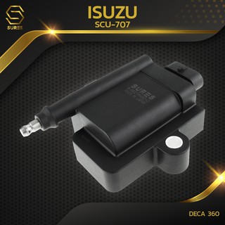 คอยล์จุดระเบิด ISUZU - DECA 360 ตรงรุ่น - SCU-707 - SURES MADE IN JAPAN - คอยล์หัวเทียน อีซูซุ เดก้า รถบรรทุก สิบ หก ล้อ