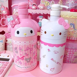 พร้อมส่ง 💗 ขวดปั๊ม Kitty &amp; Mymelody ขนาด 1000 ml มี 4 สี ให้เลือก