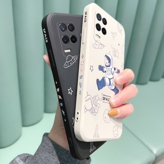 เคสโทรศัพท์สำหรับ realme C11/realme C12/realme C15/realme C25S/realme C25/realme 5/realme 5i/realme 5pro/realme 6/realme 6i/realme 7(4G)/realme 7(5G)/realme 7pro/realme8 5g  Boy และสาวการ์ตูนน่ารักบุคลิกภาพสร้างสรรค์นักบินอวกาศกล้อง