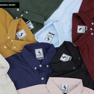 PHASHII SHIRT เสื้อเชิ้ตผู้ชายแขนยาว คอปก สีพื้น ผ้า COTTON OXFORD ใส่สบาย เนื้อผ้านุ่ม ขายดีมาก!