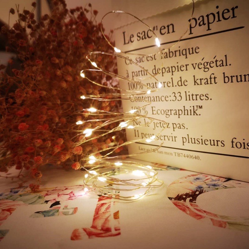 แสงเส้นลวด ยาว 3 เมตร แสงประดับ พร้อมถ่าน ตกแต่งวันเกิด แสงจัดงาน