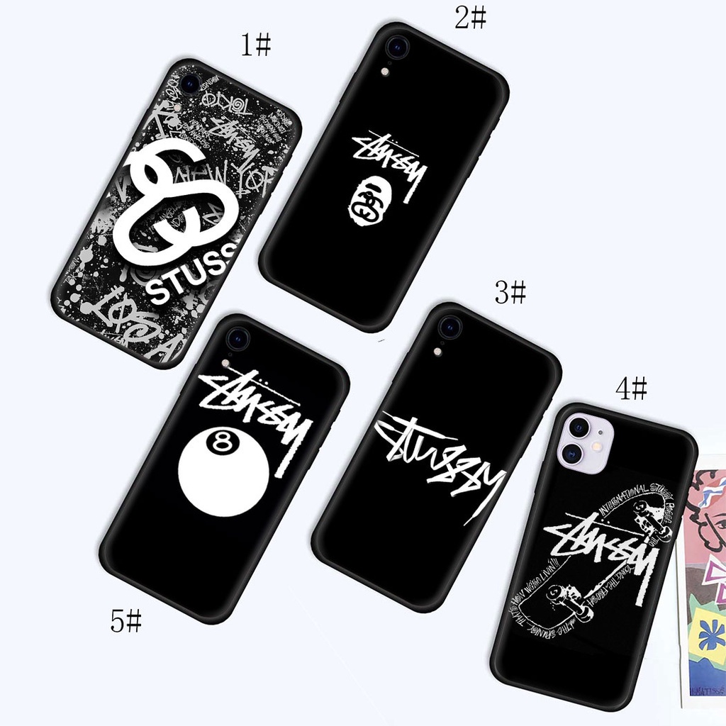 Stussy เคสโทรศ พท ม อถ อซ ล โคน Tpu แบบน มส าหร บ Iphone 11 12 Pro Max 12 Mini Se Hha60 Shopee Thailand