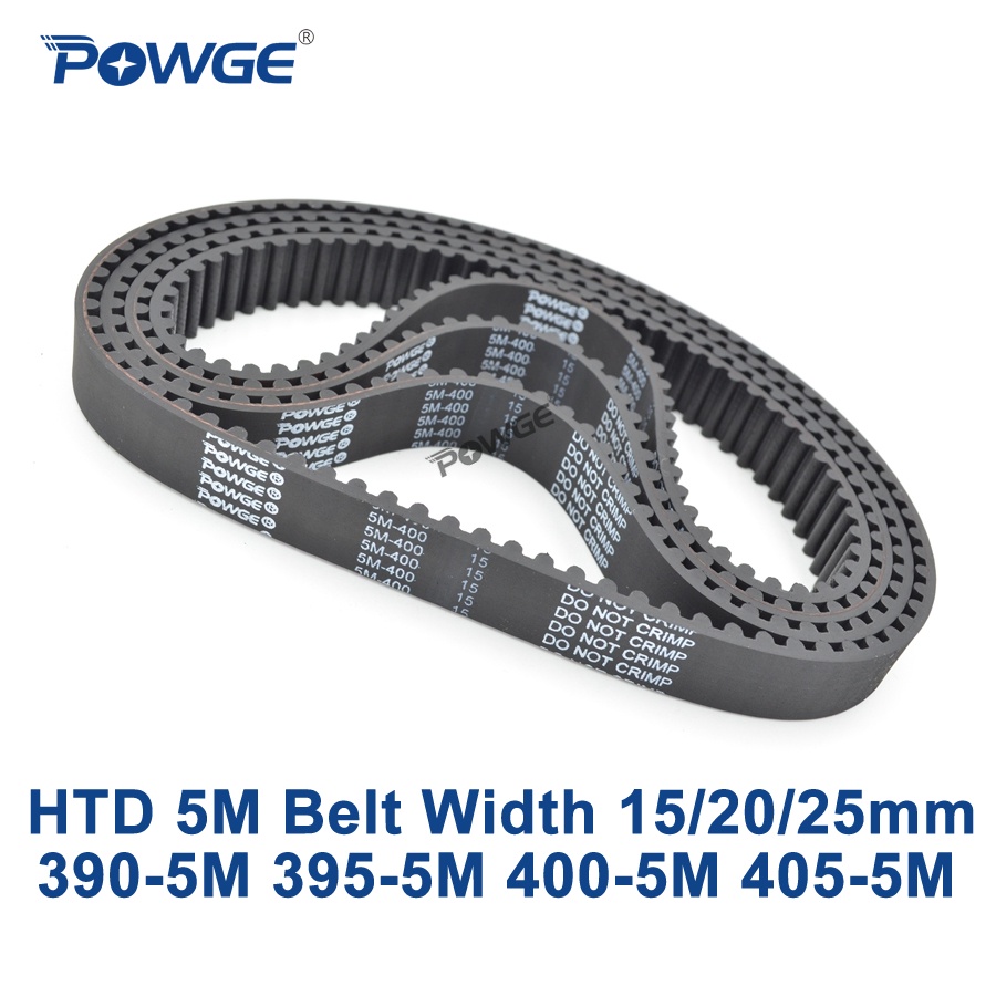 POWGE HTD 5M Timing belt C=390/395/400/405 width 15/20/25mm Teeth 78 79 80 81 HTD5M synchronous Belt