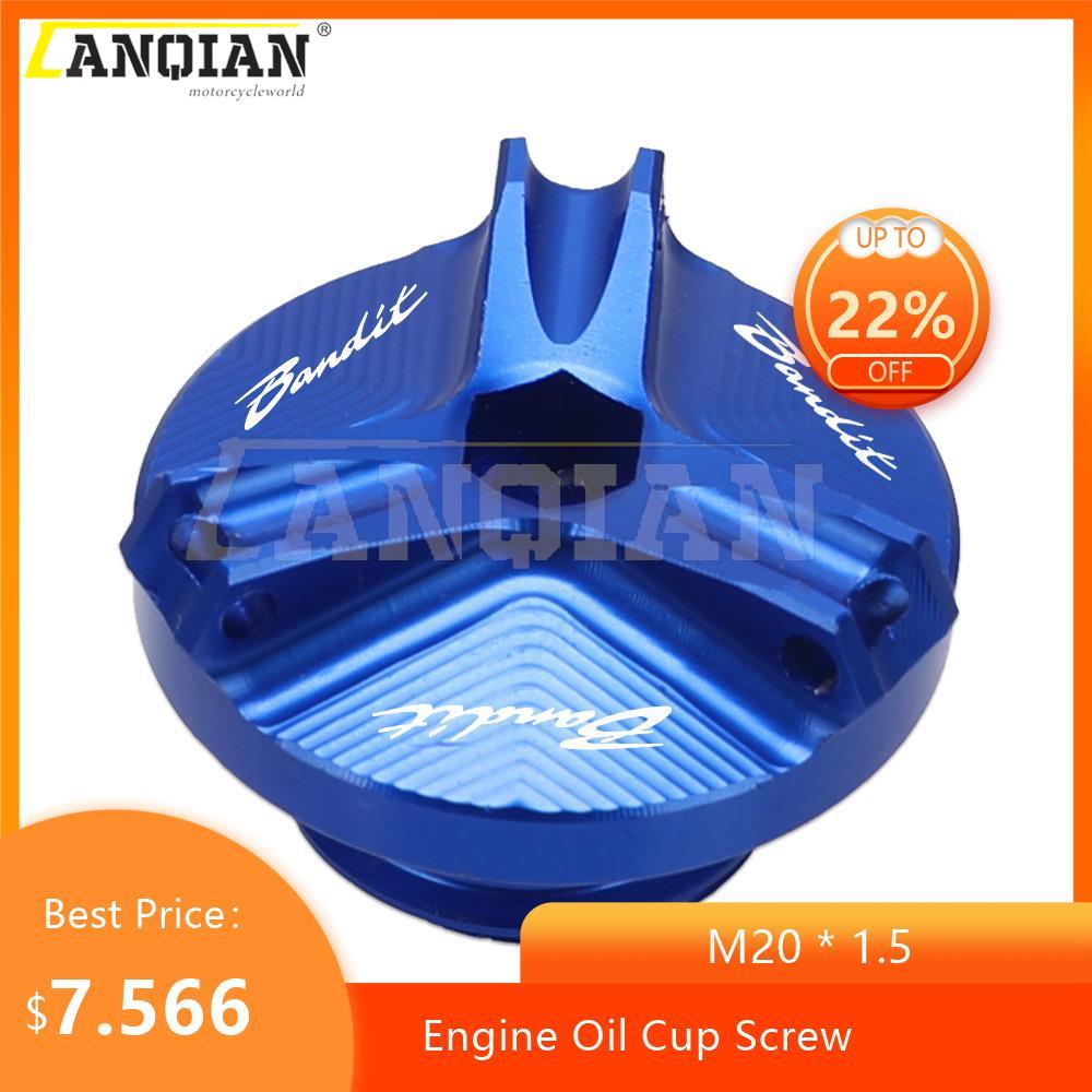 M20*1.5 Motorcycle Engine Oil Cup FOR SUZUKI BANDIT 1200 1996-2003 2004 2005 2006 2007 Filter Fuel F