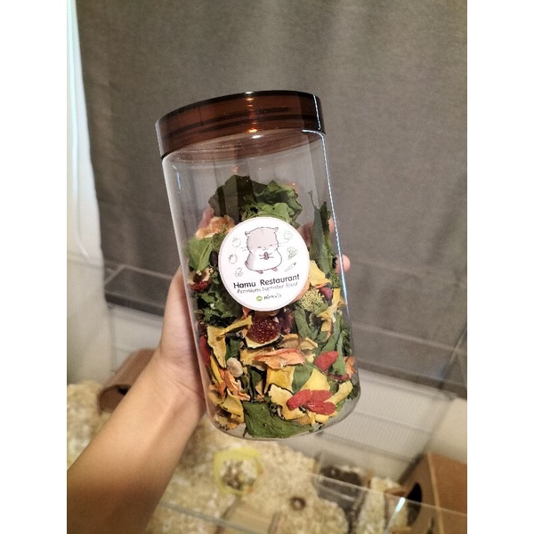 Hamu ❤️​ ผักอบแห้ง ผลไม้อบแห้ง ผักรวม Dried Mix Veg & Fruit สำหรับแฮมเสตอร์ กระต่าย  ผลไม้อบสำหรับสัตว์เลี้ยงขนาดเล็ก