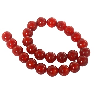 ลูกปัดหินแท้โมราสีส้ม (Round Carnelian) 16 mm