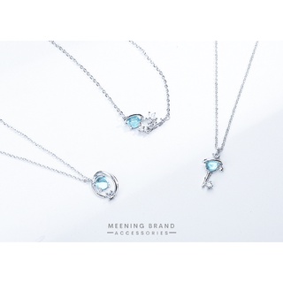 MeeningBrand❀สร้อยคอเงิน BLUE SATURN DIAMOND COLLECTION 3 แบบ