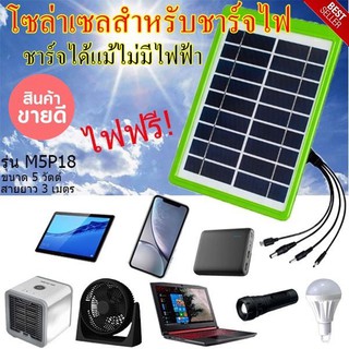 แผงโซล่าเซล Tiger world รุ่น M5P18 แผงโซล่าเซลล์ฉุกเฉิน