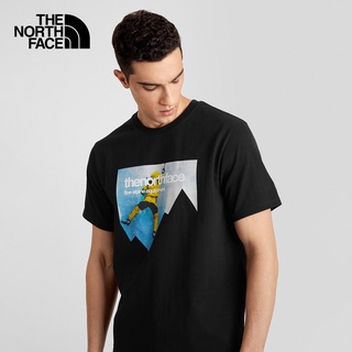 Thenorthfaceue เสื้อยืดแขนสั้น ผ้าฝ้าย พิมพ์ลาย สําหรับผู้ชายS-5XL