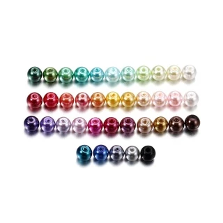 4mm 100 ชิ้น/ถุง ไข่มุกเทียม ลูกปัดแก้ว สร้อยคอ สร้อยข้อมือ เครื่องประดับ DIY ทำ