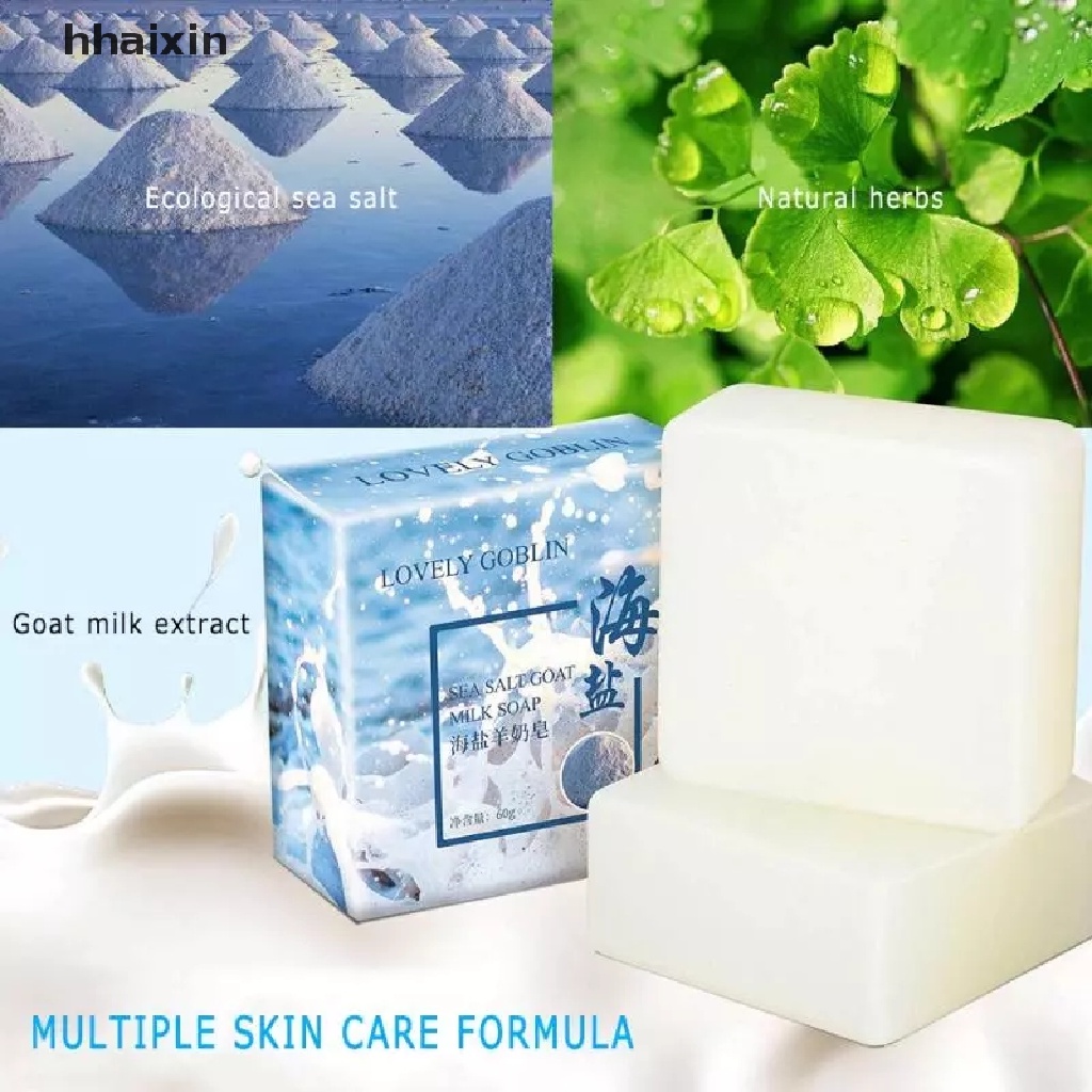 [HaiHai] Sea Salt Soap Removal Pimple Pore Acne Treatment Goat Milk Soap 
 Boutique #8