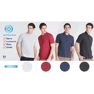 MOS เสื้อโปโลชาย คอปก เนื้อผ้า Cotton Plus แขนสั้น MPB-0115 สี ท็อปดายดำ ท็อปดายแดง ท็อปดายขาว ท็อปดายกรม